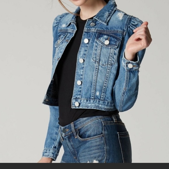 Blank Nyc Puff Sleeve Denim Jacket 